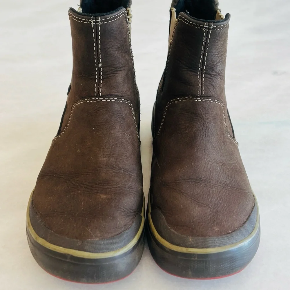 Keen Elsa II Chelsea Waterproof Boots Brown Slip-on Leather Insulated Women's 6